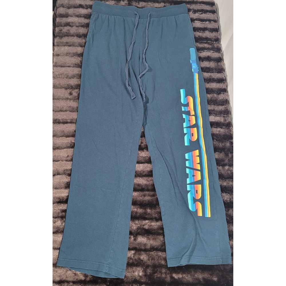 Star Wars Lounge Pants Disney Medium Rainbow Lightsaber Graphic Comfy